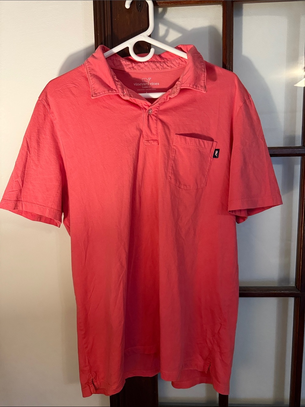 Vineyard Vines Men’s Coral Short-Sleeve Pocket Polo